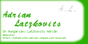 adrian latzkovits business card