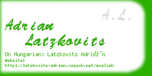 adrian latzkovits business card